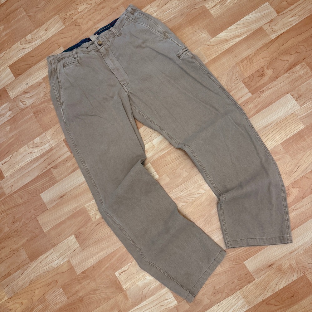 Carbon 2 Cobalt Mens Element Pants Tan Khaki Textured Cotton Straight 33x31.5